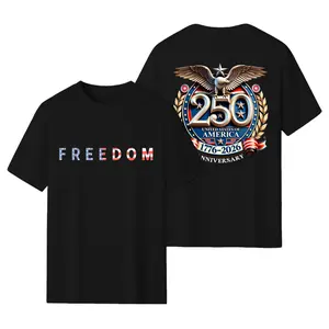 Freedom 250th Anniversary Shirt, USA 250 Years Independence Apparel, 1776–2026 America Anniversary, Patriotic Freedom, 4th of July Menswear Streetwear Top