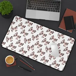 Cow Bow Desk Mat Bow Gaming Mat Cow Mouse Pad Girly Western Coquette Cow Lover Gift For Her Dorm Decor For Office Desk Accessory Keyboard