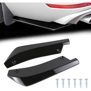 2PCS Car Rear Bumper Diffuser Spoilers, Anti-Collision Front Bumper Lip Protector, Rear Bumper Guard Diffuser Splitter, Bumper Side Skirt Lip Body Kit, Exterior Car Decoration