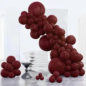 PartyWoo Burgundy Balloons, 85 pcs Wine Red Different Sizes Pack of 18 12 10 5 Inch Maroon for Garland or Arch as Birthday Party Decorations, Y62