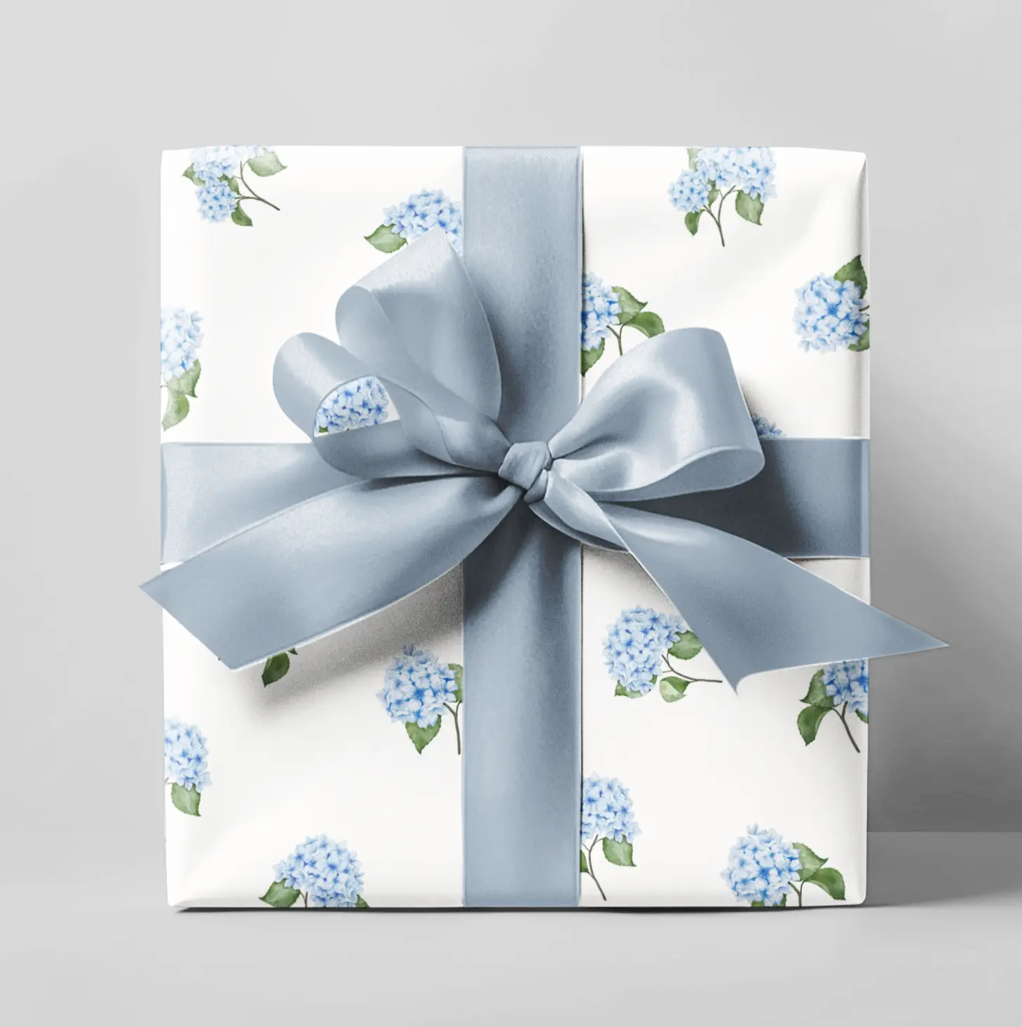 High Def Vibrant Print White Hydrangea Wrapping Paper Roll - 30x36in Multi-Size Durable Office Stationery, Glossy/Matte Finish, Luxurious Feel for Small to Medium Gift Wrapping