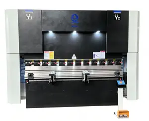 80T/2500mm high-quality black and gray bending machine is equipped with the DA66T system and 6+1 axes