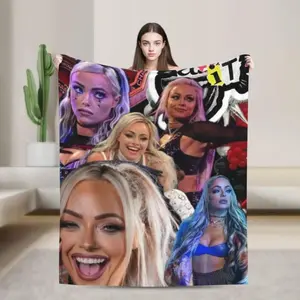 Liv Morgan Blanket, Super Soft Throw Blanket For Wrestling Fans, Cozy Flannel Blankets, Warm Blankets For Couch Sofa Bed, 40"X30",Christmas Gift,Gift For Men & Women, Vintage Blanket, Wrest Blanket