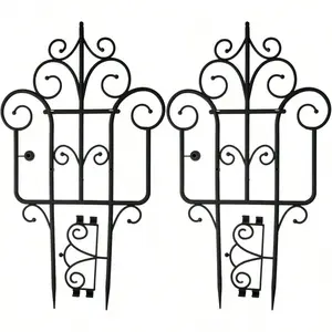10-Piece Rustic Garden Fence Panels, Small Decorative Barrier for Yard, Balcony, Flower Bed, Pet Enclosure, Country Style