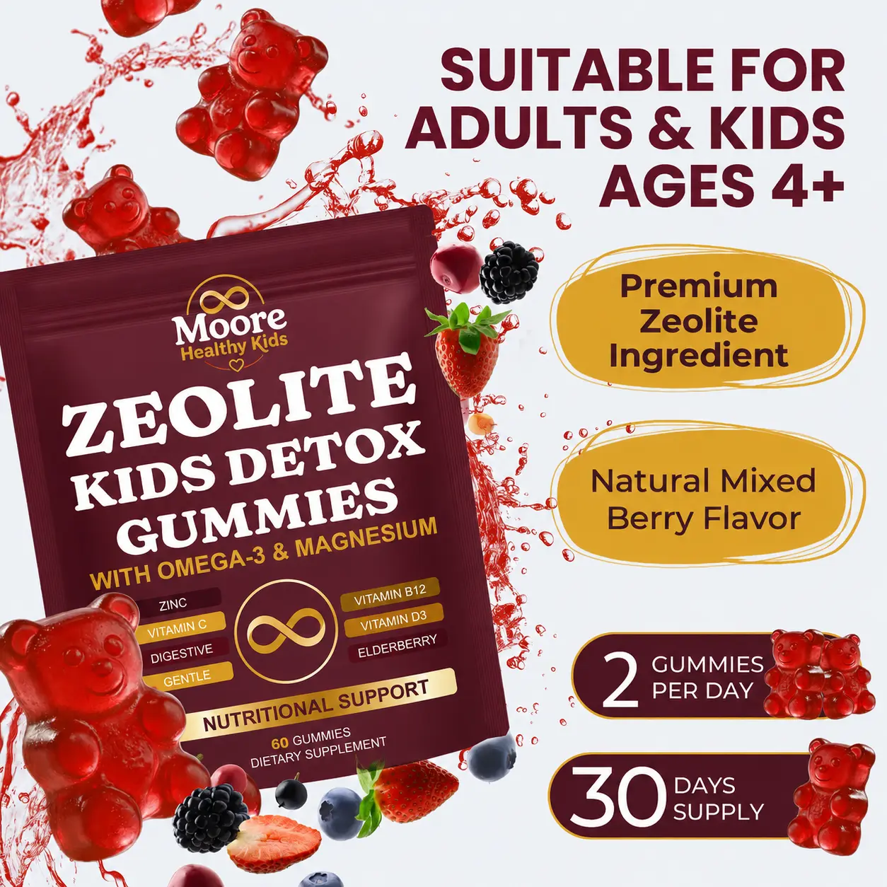 Zeolite Detox Gummies- Moore Healthy Kids
