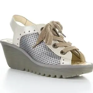 Fly London Yuta Platform Wedges - Gray Women's Fashion Casual Footwear