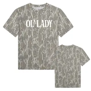 Mossy Oak Ol' Lady Camo Bottomland Unisex T-Shirt, 3D Camo Style Tee, Ultra Soft Breathable Cotton, Camo 3D T Shirt, Gift for Him or Her