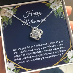 Leave Job Gift, Happy Retirement Gifts for Women, Coworker Retirement Gift, Goodbye Gift, Retirement Present Unique Gift Ideas, Necklace With Meaningful Message Card Inside
