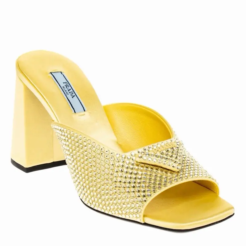 Prada Satin Crystal Heels - 41