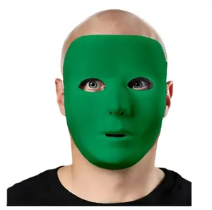 Plastic Blank Mask - Costume Accessory - One Size - 4 Colors