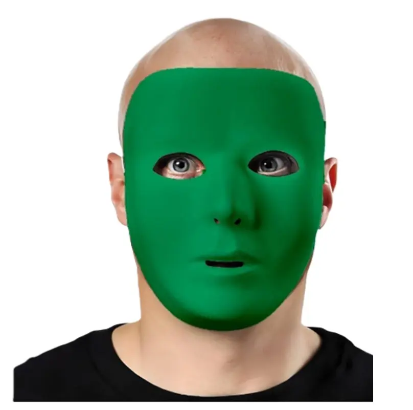 Plastic Blank Mask - Costume Accessory - One Size - 4 Colors