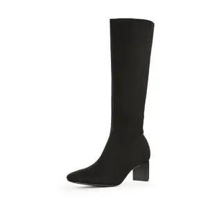 DREAM PAIRS Women's Chunky Heel Knee High Boots Suede Fashion Fall Boots