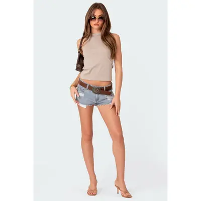 Davie Low Rise Denim Shorts TikTok Shop