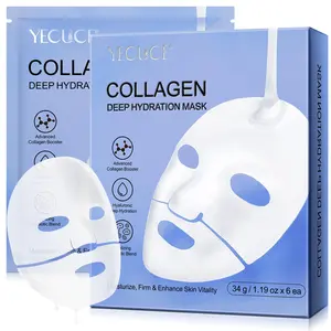 Yecuce Collagen Facial Mask Set, Authentic Overnight Moisturizing Sleep Mask, Deep Hydrating & Revitalizing, Nighttime Beauty Treatment