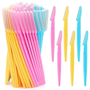 24 Pcs of Eyebrow Razor for Women Face Razors Eyebrow Trimmer Dermaplaning Tool Facial Razor with Safety Cover Multipurpose Exfoliating Dermaplaning Hair Trimmer Shaper Shaver with Precision for Men