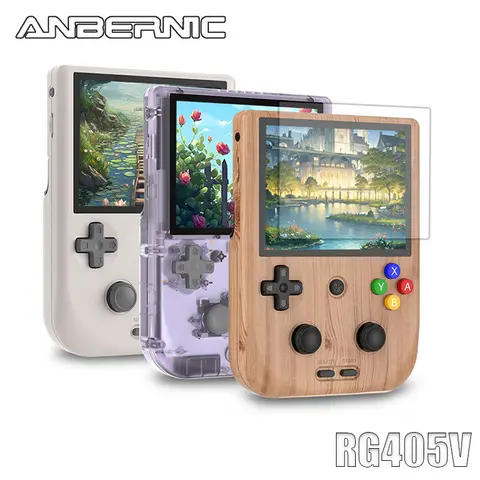ANBERNIC RG405V Retro Portable Handheld Console - 4-in IPS Touch Screen, 640*480 Resolution, Android 12, Unisoc Tiger T618 64-bit, 5500mAh, OTA Update, DC-Compatible Vertical Game Player, WiFi, English, Cool Gadgets, Gift Option