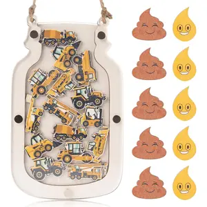 40 count Reward Jar for Kids Classroom Reward Chart Toddlers Construction Themed Potty Training Rewards Incentive Behavior Responsibility Chart for Boys Girls