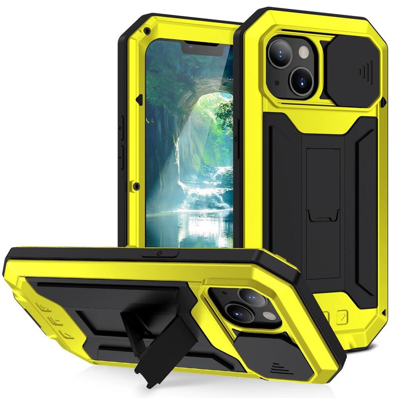 Compatible with iPhone 17 Pro Max/ 16/15/14/13 shockproof metal invisible stand phone case-hn227-3