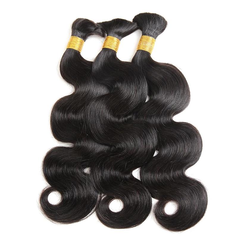 GK 100 Percent Human Hair Braiding Hair for Bohemian Knotless 100 G Braiding Human Hair Bulk No Weft Body Wave Natural Black (18 Inch, Body Wave)
