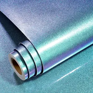 Teal Blue Glitter Wallpaper – 24"x118" Peel and Stick Removable Contact Paper for Bedroom Walls, Cabinets & Countertops – Self-Adhesive Green Shimmer Vinyl