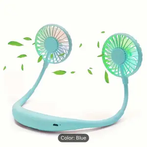 Portable Aromatherapy Neck Fan.Upgraded Version Portable Neck Fan, Color Changing LED, with Aromatherapy, 360° Free Rotation, and Lower Noise Strong Airflow Headphone Design for Sport, Office, Home, Outdoor, Travel, Work