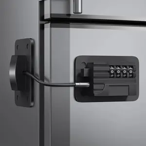 Refrigerator Door Lock with Combination, Durable & Reliable Door Lock, Easy Installation Lock for Kitchen Fridges, Cabinets, Drawers, Closets, Windows
