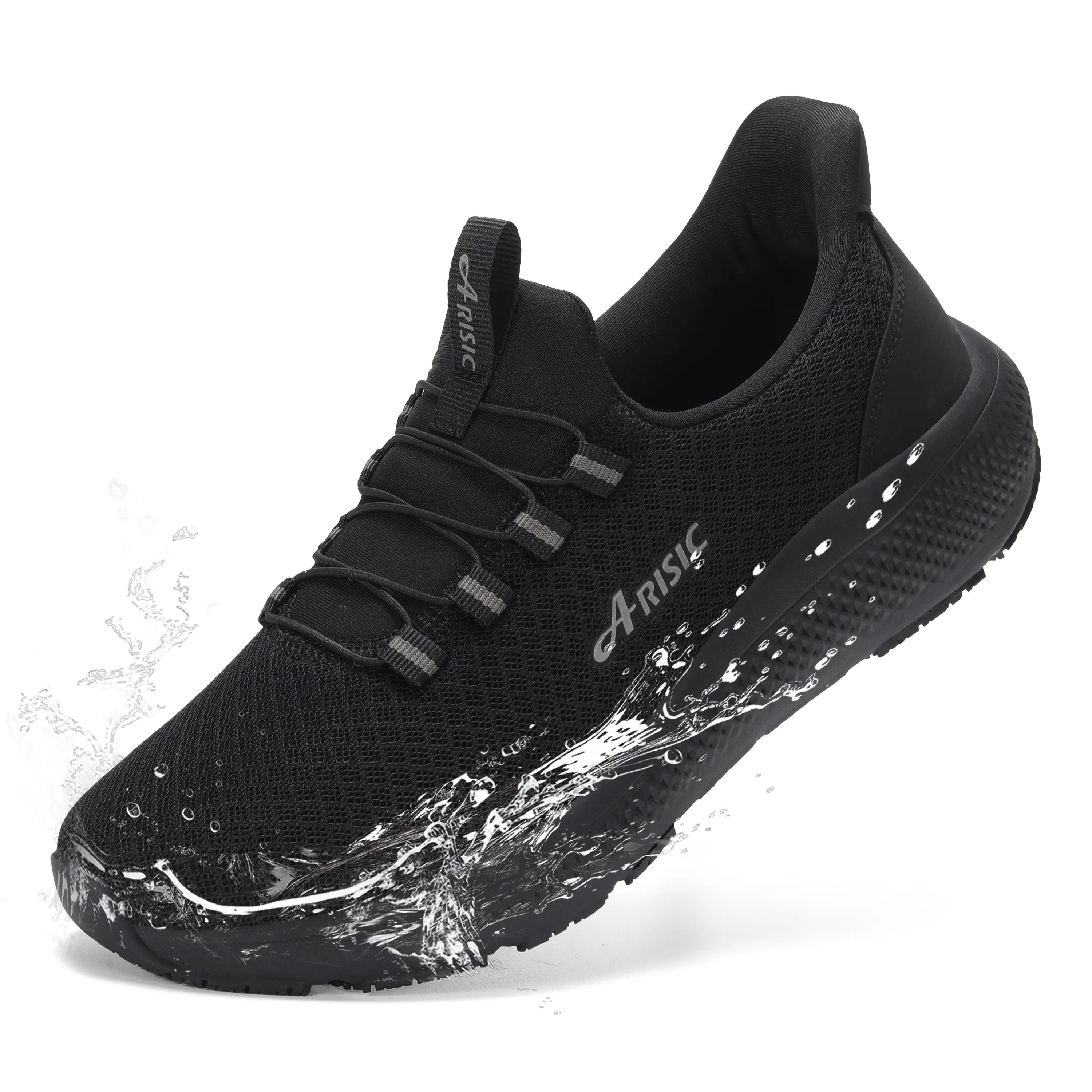 Men's Non-Slip Slip-On Work Shoes, Water-Resistant Comfortable Sneakers for Food Service Chefs, Women's Kitchen Work Footwear