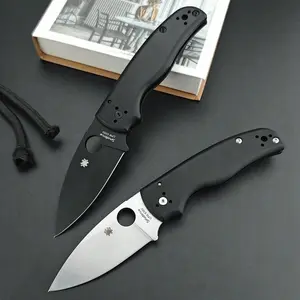C229 Outdoor Camping EDC G10 Handle Folding Knife Survival Hunting Knife Portable Pocket Knife With Back Clip Knives
