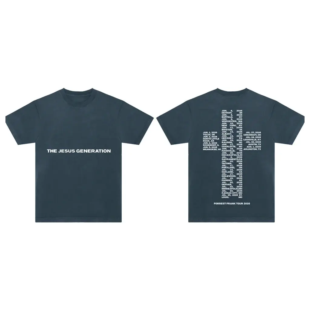 2-sided Comfort Colors Forrest Frank Merch 2026 TJG Tour T-Shirt Jesus Generation Tour Shirt Gifts For Music Fans HFN