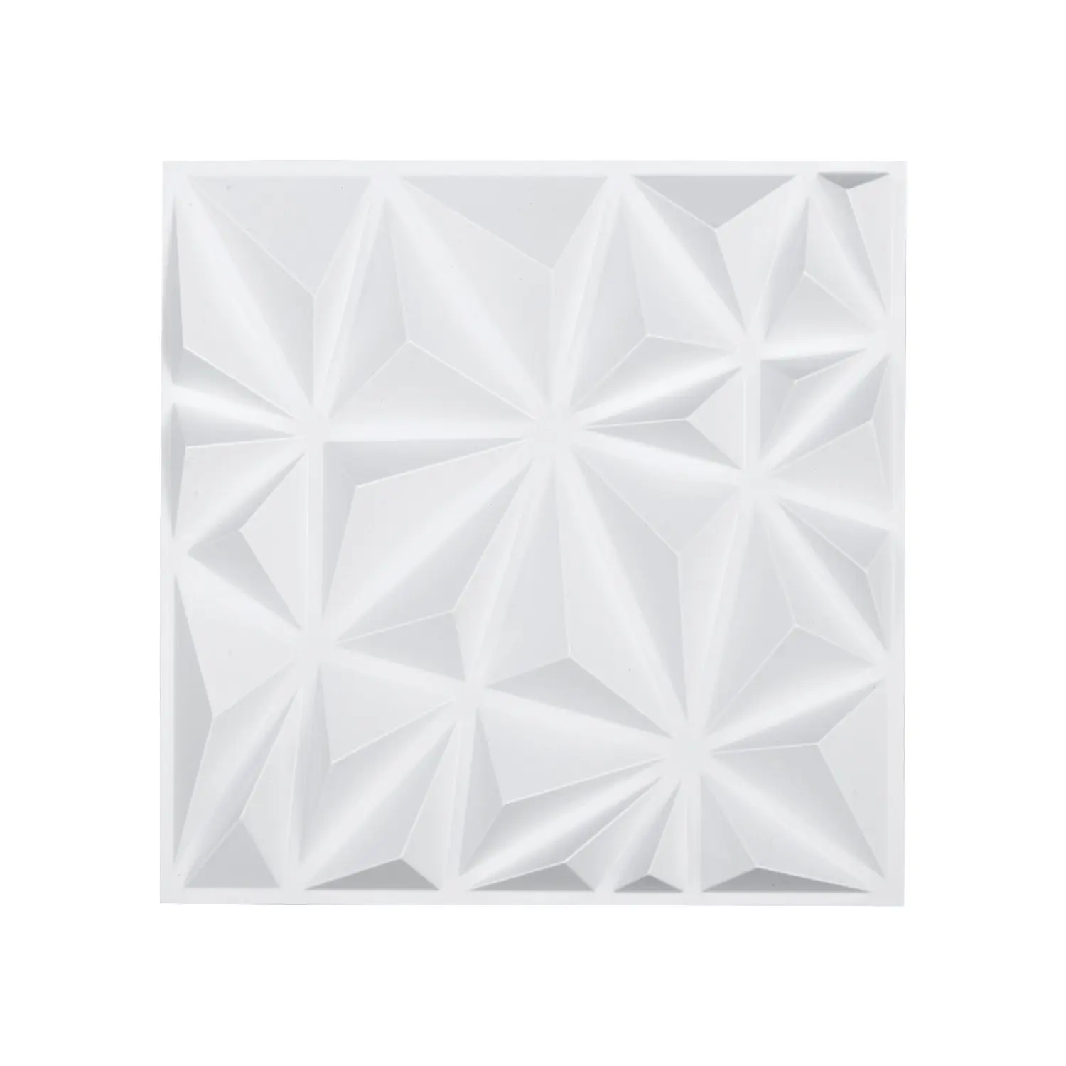 VEVOR PVC 3D Wall Panels (PVC Board), 33-Pack 11.81x11.81x0.8in Geometric Diamond Tiles, 32 Sq.Ft Coverage, Matte White DIY Cuttable Accent Panels for Bedroom Accent Walls, Indoor Minimalist Home Decor, Living Room