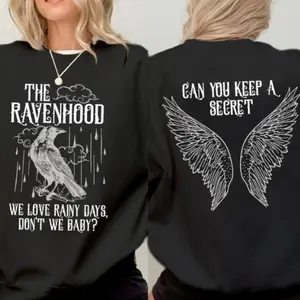 The Ravenhod Unisex Heavy Cotton Tee Menswear Womenswear Casual Fashion, Crew Neck Cotton T-shirt & Sweatshirt, Hoodie 2 Side