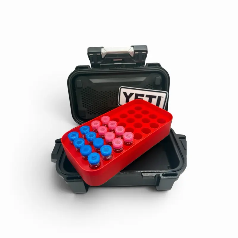 3mL Peptide Go Box Insert Holds 32 Vials. Multiple Colors Available vial