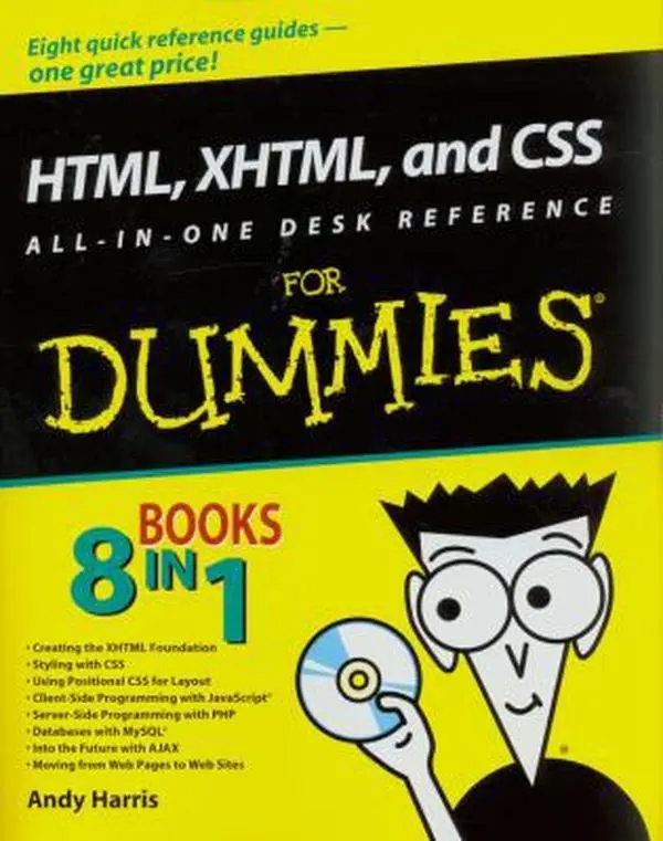 USED-HTML, XHTML, and CSS All-in-One Desk Reference For Dummies by Andy Harris (Paperback)