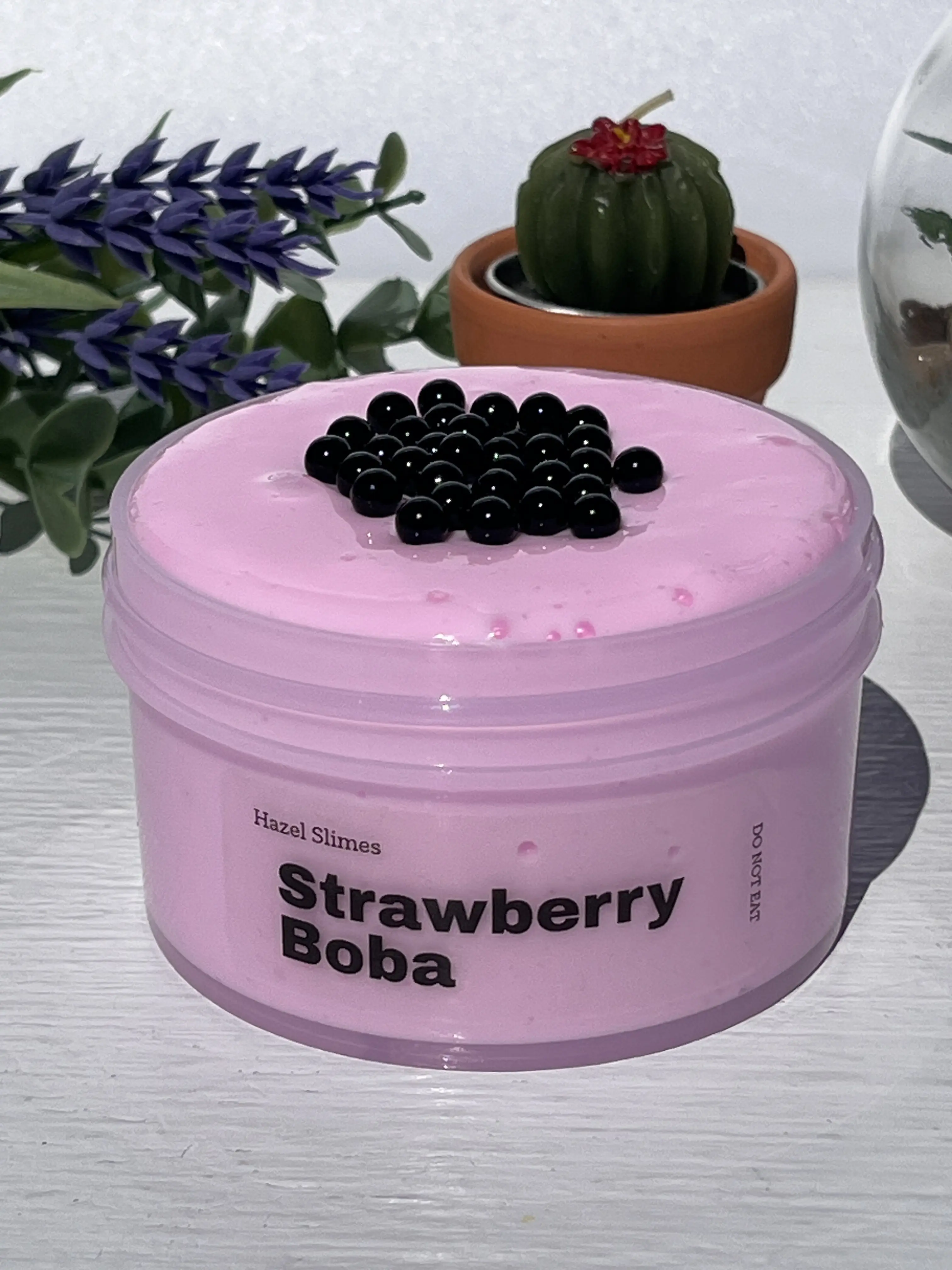 Strawberry Boba Slime, Stress Relief Classic Novelty Toy for Kids