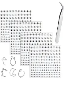 Fake Lip Ring Fake Lip Piercing Fake Piercings Fake Nose Ring Hoop Fake Face Piercing Fake Lip Stud Fake Nose Stud Stick on Fake Eyebrow Piercing Fake Eyebrow Ring Fake Piercing Balls Silver Nose Piercing Jewelry