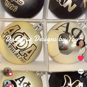 Alpha Phi Alphi Greek Christmas Ornaments