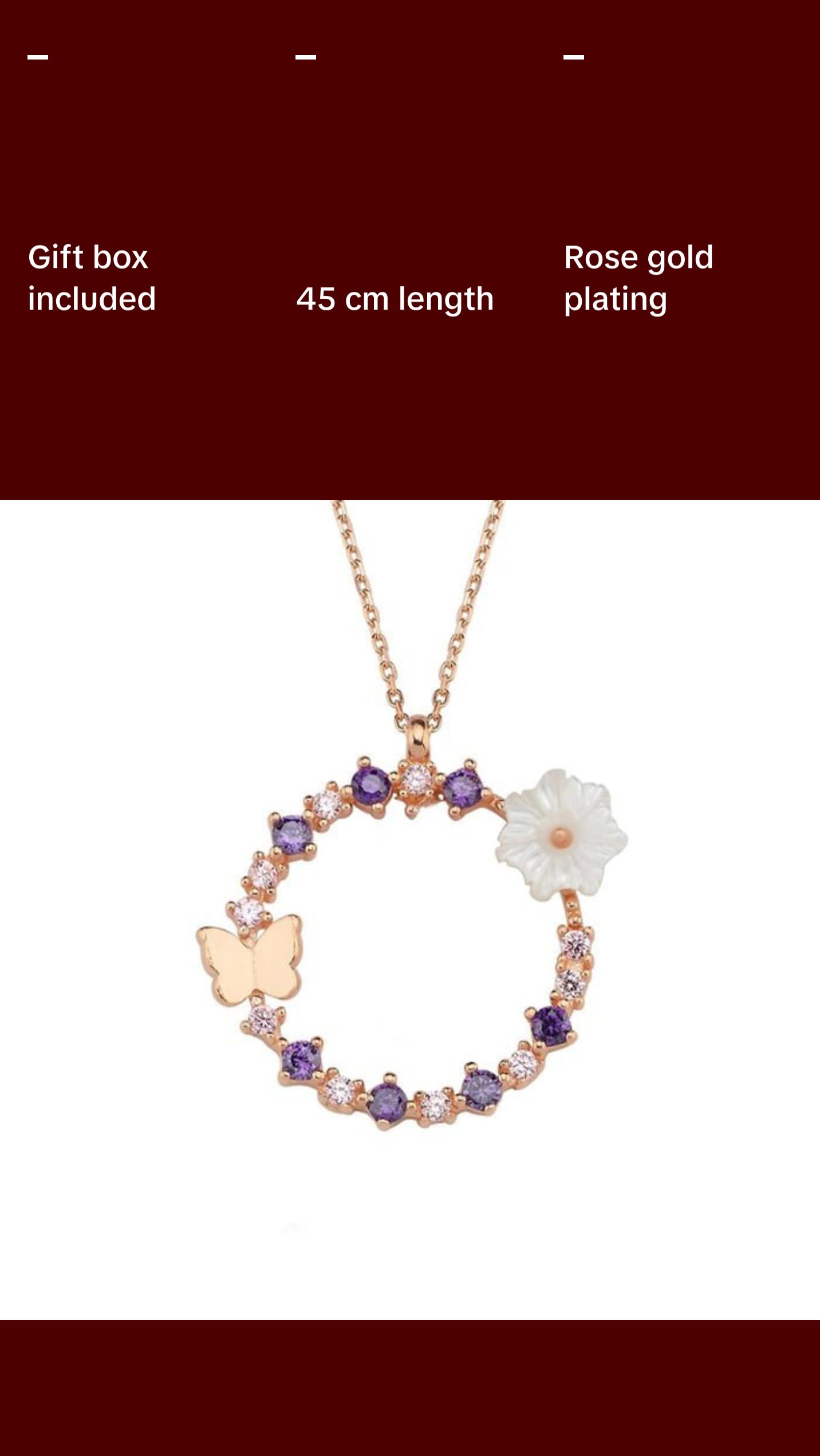 925 Sterling Silver Floral Circle Necklace for women & Girls, Fashion Jewelry, Gift Box Included