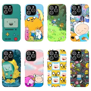 Cute Adventure Time BMO Fan Art Tough Phone Case for iPhone 11 12 13 14 15 16 17 Pro Max Plus Air– Durable Protective Cover for Cartoon Network Fans, Funny Gift for Friends & Fans