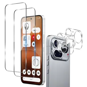 2+2 Pieces Nothing Phone (4a) Pro HD Transparent Tempered Glass + Lens Protector, Durable and Clear Design, Perfect Fit for Nothing Phone (4a) Pro