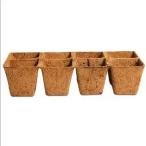 5 Pack Coco Coir 8 Cell Inserts for Gardening and Planting Natural Fiber Pots