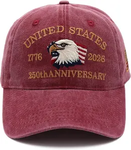 United States 250th Anniversary Hat, USA Baseball Cap 1776-2026 American Hat Patriotic Embroidered Hats for Men Women