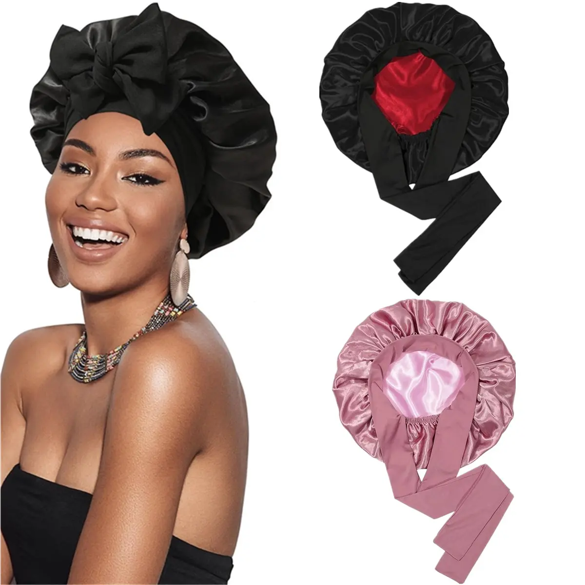 2PCS(1PC Black+red & 1PC Bean Paste + Pink)