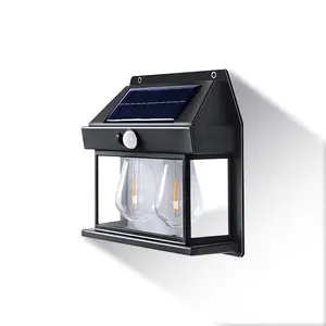 Compact Outdoor Solar Wall Light - Waterproof, Human-Sensor, Super Bright Lamp with Ambient Lighting for Enhanced Visibility, Garden, Porch Use
