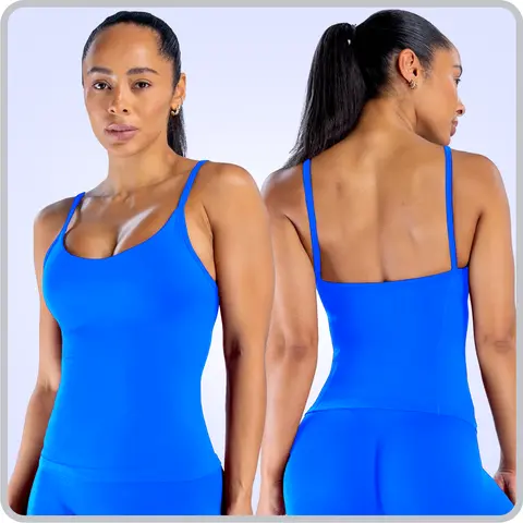 DEEFY Impact Scoop Neck Top Womens Workout Tank Top Sleeveless Fitted Yoga Top Gym Athletic Shirt Sports Activewear Body Contour Stretch