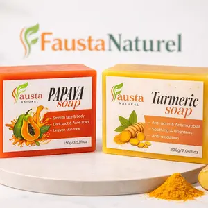 Fausta Naturel 2 Soap Bundle- Turmeric +Papaya