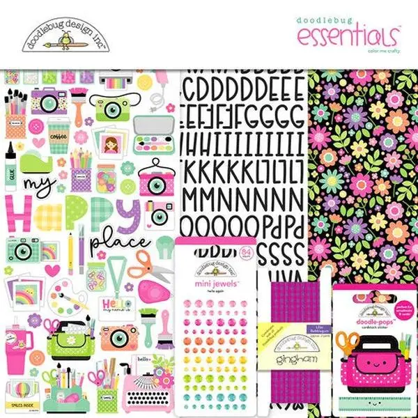 Doodlebug Design - Color Me Crafty Collection - Essentials Kit