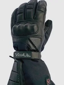 Volt Fusion 12V/7V Dual Source Heated Gloves with Adjustable Wrist Strap, Protective Gauntlet & Waterproof Features for Motorcycle Use