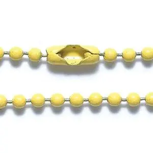 2CX124-24: Ball Chain #3 Necklace Yellow 24IN