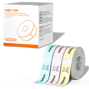 Compatible D12 Label Printer Refill Tape (Label Only), 15x40mm(0.59"x1.57"), 125 Tapes/Roll