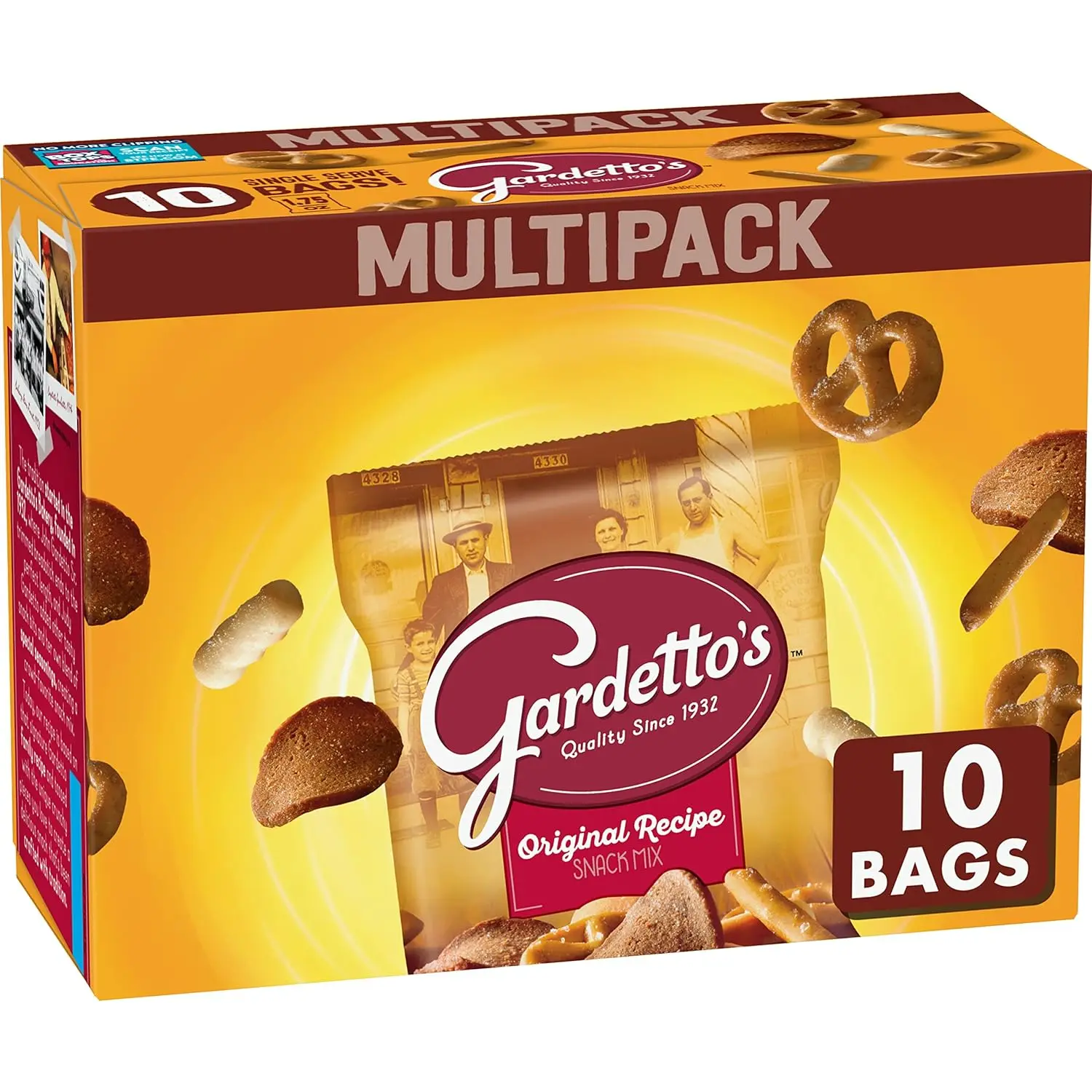Gardetto's Snack Mix, Original Recipe, Single Serve Bags Multipack, 10 Ct, 17.5 oz